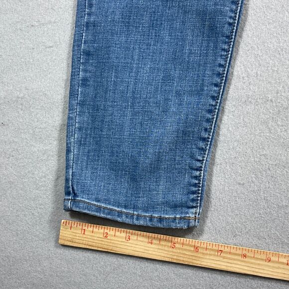 Levi's Jeans Womens 24W Plus 711 Skinny Denim Distressed Mid‎ Rise Dark Wash NWT - Picture 4 of 12